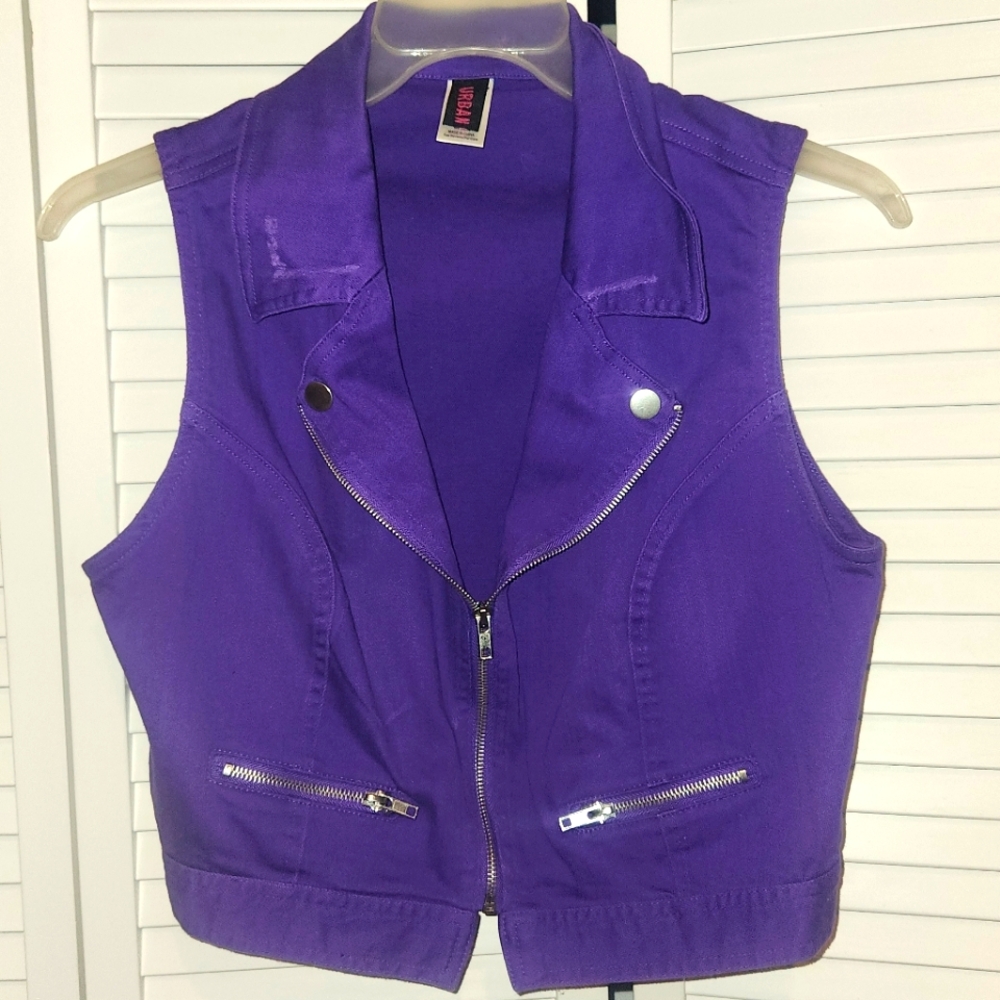 Purple Biker Vest (M)